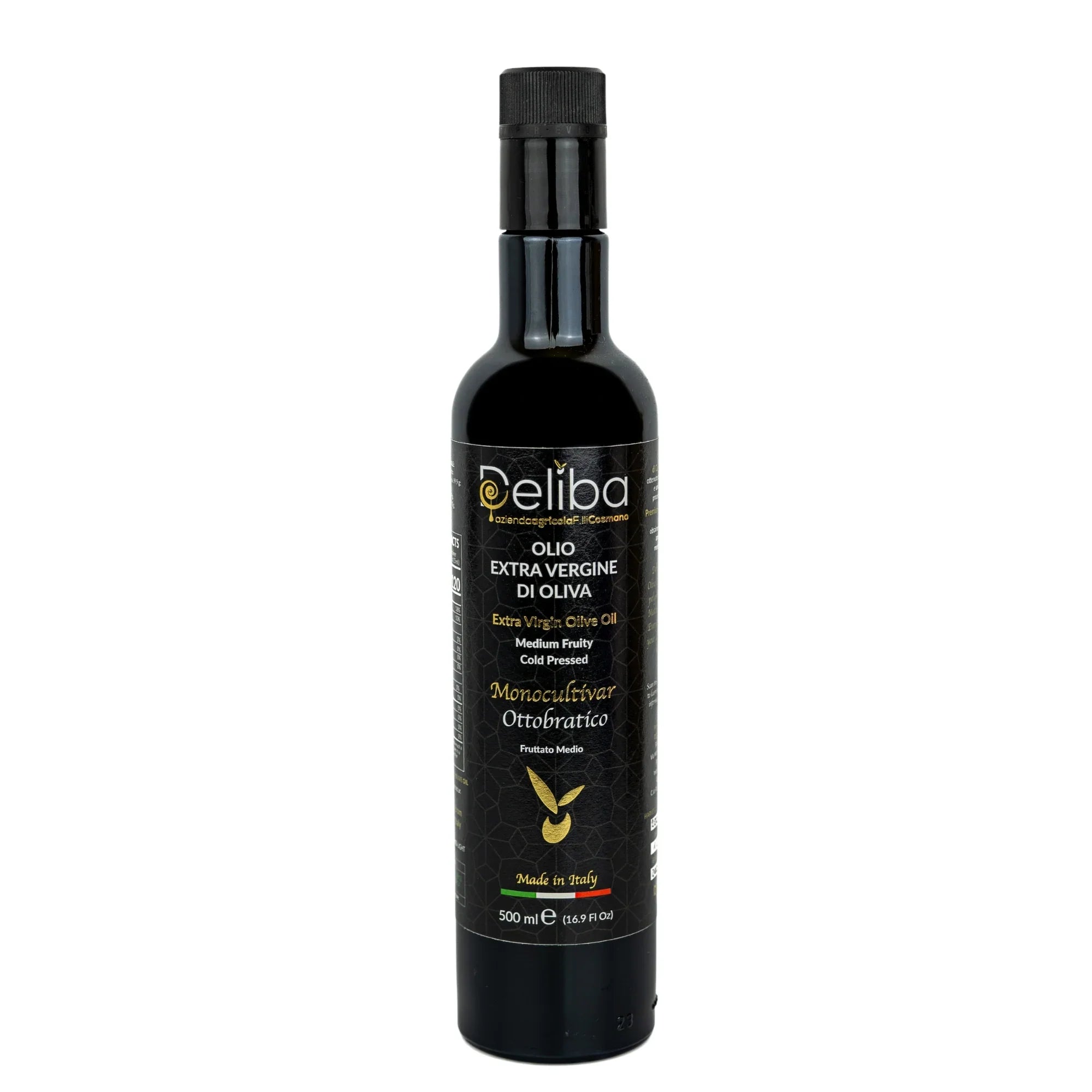 Deliba Ottobratico – High Polyphenol Extra Virgin Olive Oil (500mL)