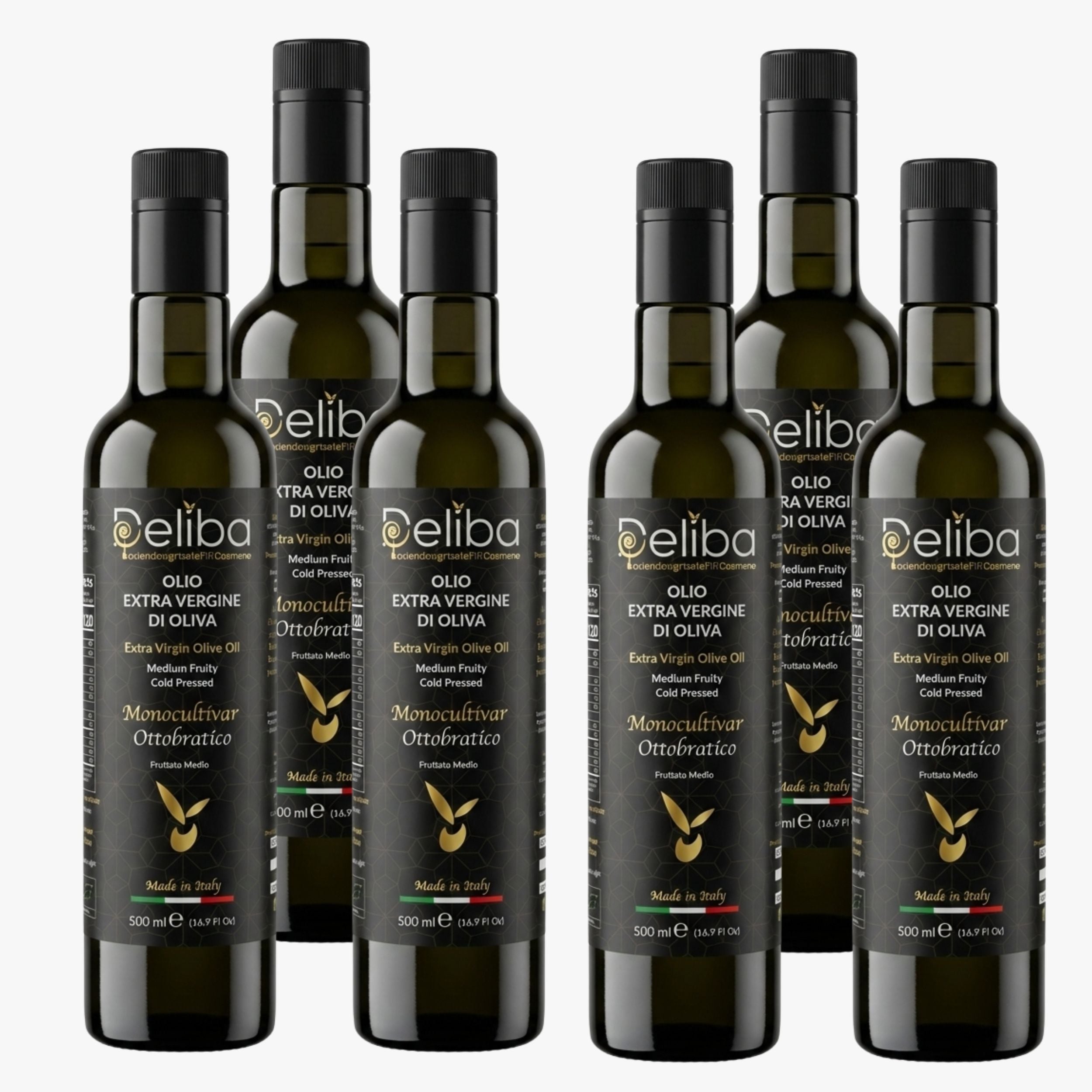 Deliba Ottobratico – High Polyphenol Extra Virgin Olive Oil (500mL)