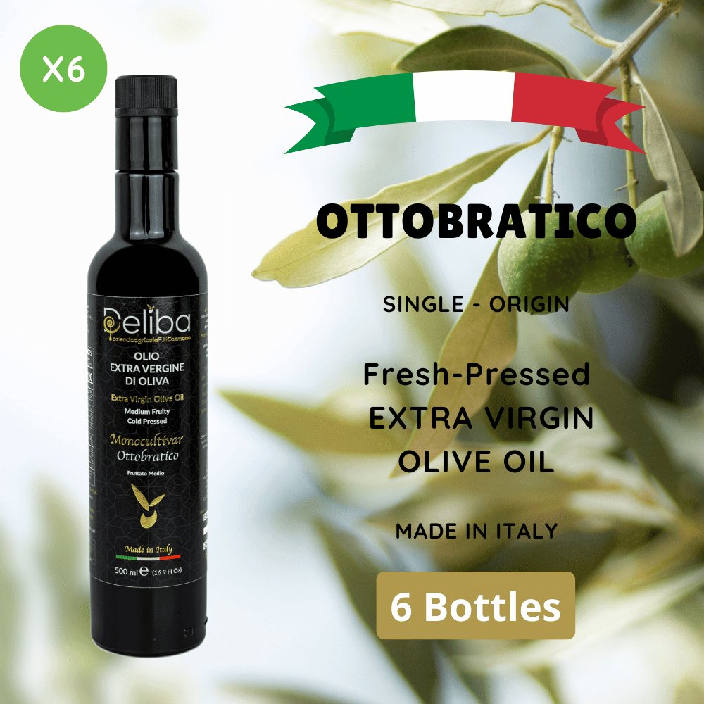 Deliba Olive Oil Classic Offer - Polyphenol Rich - 6 Bottles (500ML) - Deliba