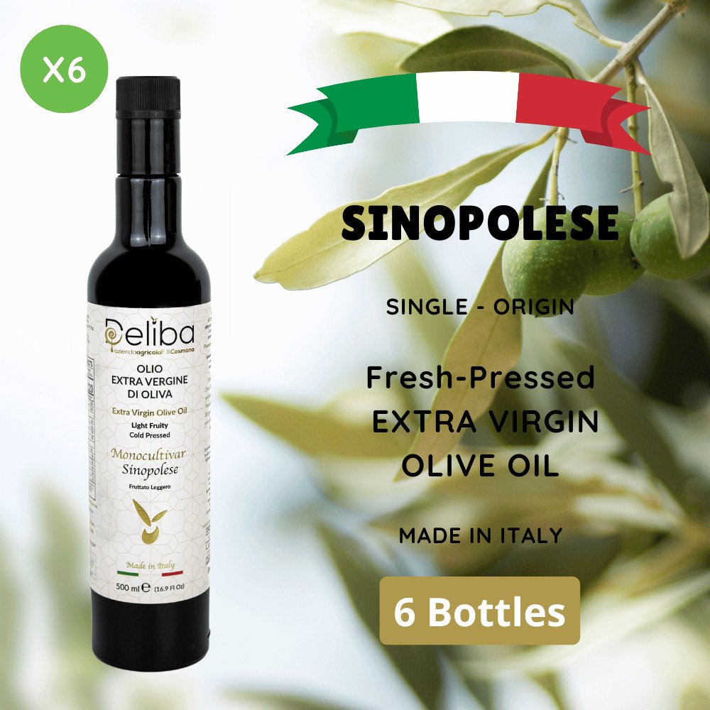 Deliba Olive Oil Classic Offer - Polyphenol Rich - 6 Bottles (500ML) - Deliba