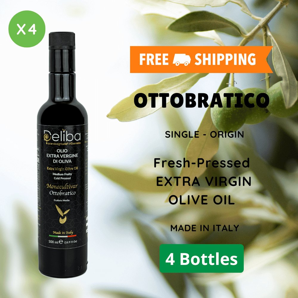 Deliba Olive Oil Special Offer - Polyphenol Rich - 4 Bottles (500ML) - Deliba