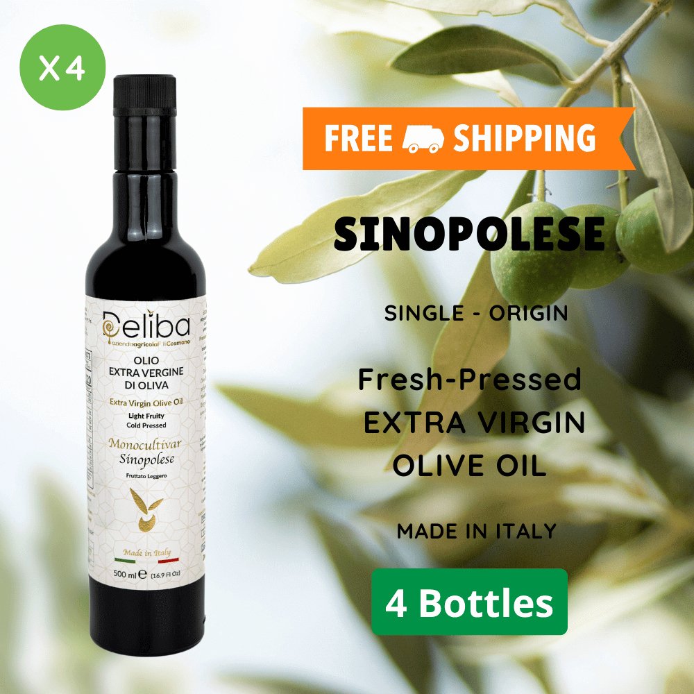 Deliba Olive Oil Special Offer - Polyphenol Rich - 4 Bottles (500ML) - Deliba