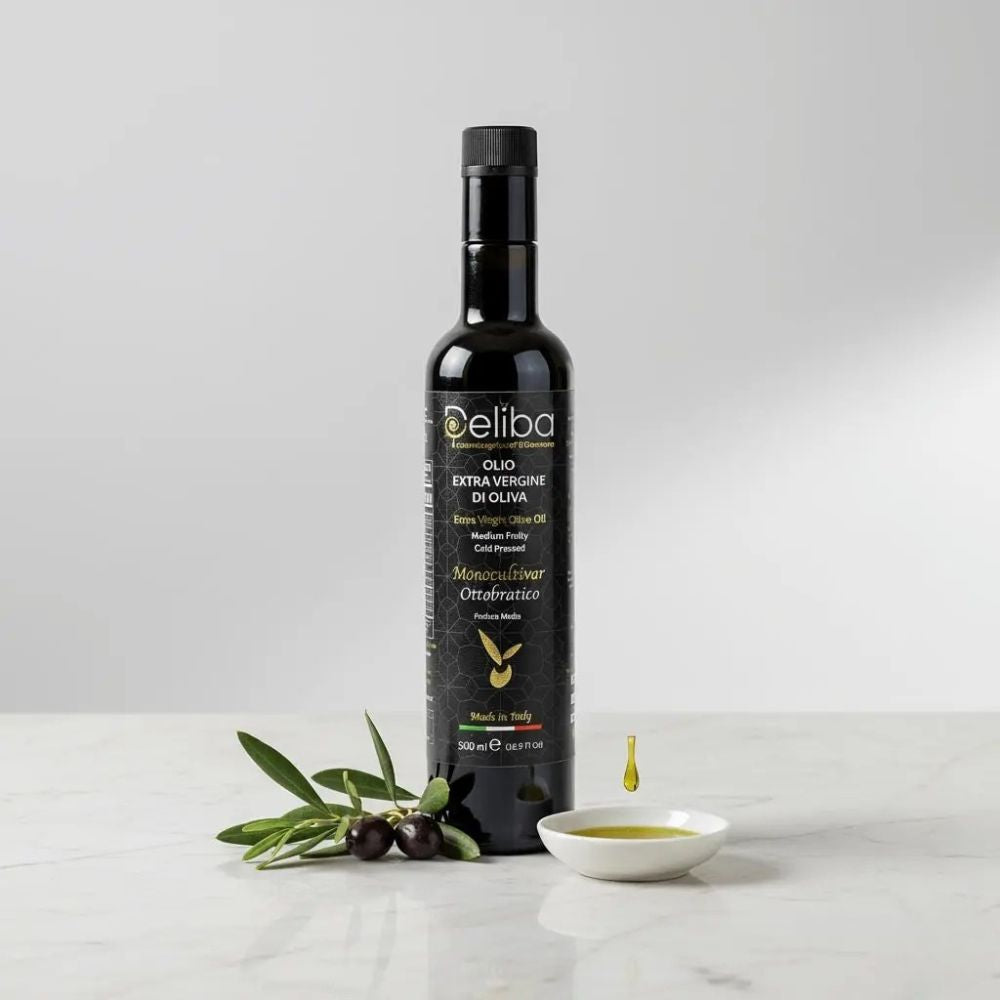 Ottobratico Extra Virgin Olive Oil - Cold-Pressed &amp; Polyphenol-Rich - 500ml