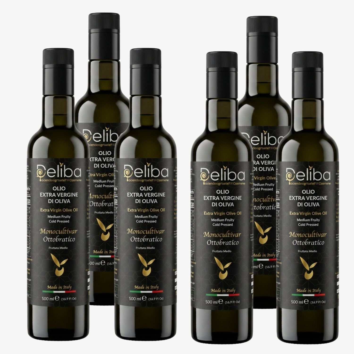 Deliba Ottobratico – High Polyphenol Extra Virgin Olive Oil (500mL)
